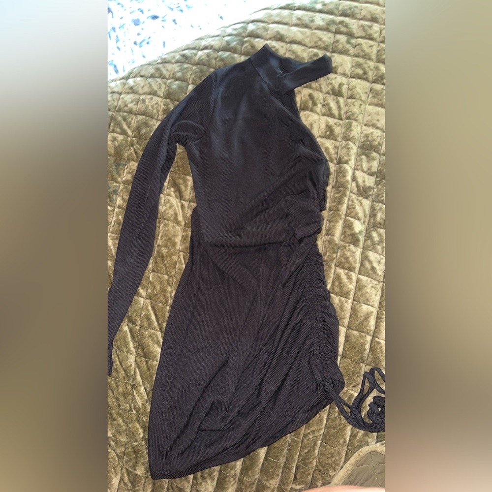black mini dress